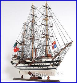 Amerigo Vespucci Italian Tall Ship 36 Built Wooden Model Sailboat Assembled