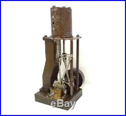 Antique 1900 Ship Marine Vertical Steam Engine Model 11´ Rare Massive 14 Lbs See
