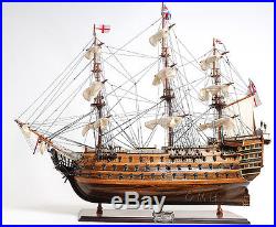 Antiqued HMS Victory Admiral Nelson's Flagship Tall Ship 30 Wooden Model New
