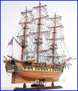 Authentic USS Constitution Old Ironsides Tall Ship 31 Wooden Model Boat New