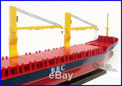 BBC Break Bulk Cargo Ship with Cranes 40 Handmade Wooden Ship Model Scale 1100