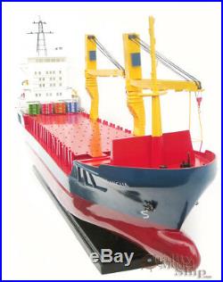 BBC Break Bulk Cargo Ship with Cranes 40 Handmade Wooden Ship Model Scale 1100