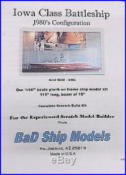 BaD Ship Models 1/96th Scale Iowa Battleship Giant Model Kit-Special & RARE