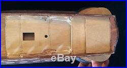 Beautiful Hand Built Wooden Gun Ship Model Body 32 Long Incomplete Nicely Done