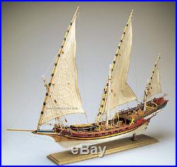 Beautiful, brand new Amati wooden model ship kit the Xebec