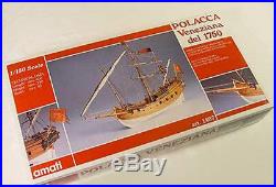 Beautiful, brand new wooden model ship kit by Amati the Venetian Polacca