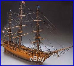 Beautiful, brand new wooden model ship kit by Mantua the USS Constitution