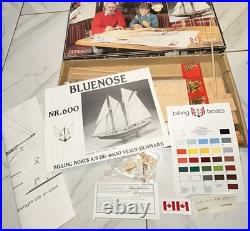 Billing Boats 1100 Bluenose II Serie 600 Wooden Model Kit ©1982 Made in Denmark