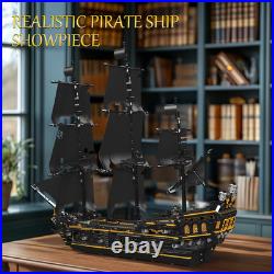Black Pearl Pirate Ship Model Kit 3180 Pieces, Perfect Gift for Collectors