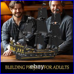 Black Pearl Pirate Ship Model Kit 3180 Pieces, Perfect Gift for Collectors