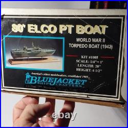 BlueJacket Shipcrafters 80' ELCO PT Boat Model Kit #1005 New Open Box Complete