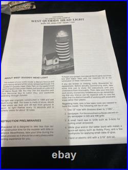 Blue Jacket Ship Crafters West Quoddy Lighthouse Scale Model Kit Unused