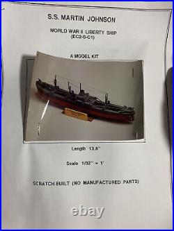 Bluejacket Ship Crafter Victory Ship Wooden Ship Model Kit #1008 Rare Incomplete