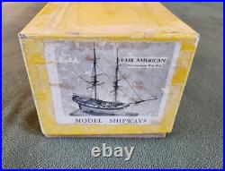 Boat Ship Model Shipways Fair American Revolutionary War Brig Solid Wooden Hull