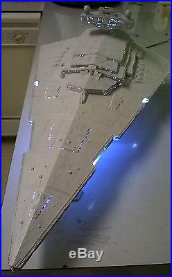 Built and ready to ship Large Revell Star Destroyer model with LED lighting