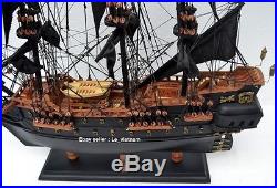 CB20 # Black Pearl Caribbean Pirate 21 Wooden Model Tall Ship Boat Home Office#