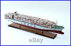 COSCO Container Ship 38 Handmade Wooden Ship Model New
