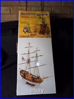 C. Mamoli Blue Shadow US Navy Brig 1778 Wood Ship Model c. 1978 UnBuilt MIB