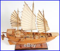 Chinese Pirate Junk Wooden Ship Model 27 Decorative Fully Assembled Sailboat