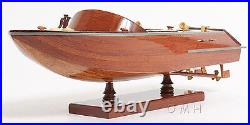 Classic Runabout Speed Boat Wood Model 16 Powerboat Handcrafted Fully Built New