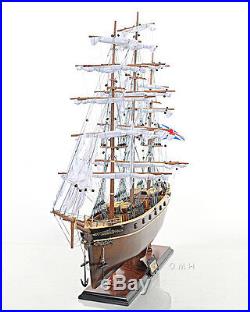 Cutty Sark China Clipper Tall Ship 34' Built Wooden Model Boat Assembled
