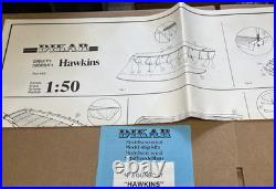 DIKAR HAWKINS Canonera No. 3 Wooden Model Ship Kit #355 Vintage Open Complete