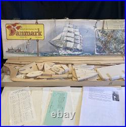 Danmark wooden ship model kit Denmarks most illustrious ship looks complete 1962