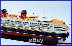 Disney Wonder Cruise Ship Handmade Wooden Ship Model 48 with lights NEW