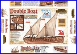 Double Boat 1/72 Wooden Ship Model Kit Static Naval Vessel Master Korabel MK0201