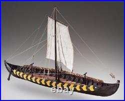 Dusek D006Viking Gokstad Plank-On-Frame Wood Ship Model Kit 135 Scale
