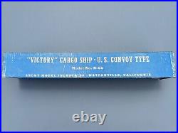 EXTREMELY RARE Vintage LEDDY Victory Liberty ship WOOD MODEL KIT WW2 WWII 19