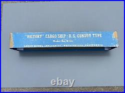 EXTREMELY RARE Vintage LEDDY Victory Liberty ship WOOD MODEL KIT WW2 WWII 19