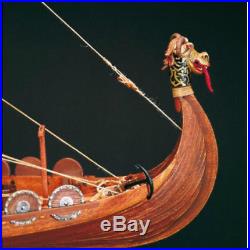 Elegant, Detailed Wooden Model Ship Kit by Amati the Drakkar Viking Longboat