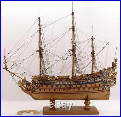 Elegant, finely detailed wooden ship kit by Mantua Sergal Le Soleil Royal