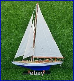 Stunning Endeavour America's Cup J Class Yacht – 24" Pre-Built Wood Model