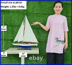 Endeavour America's Cup J Class Yacht 165 Wood Model Ship Kit 24 Boat Sailboat