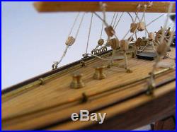 Fully Assembled Wooden Model Sailboat – Endeavour America's Cup J Class Yacht, 24" Long, Ready To Display