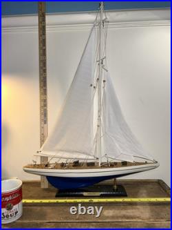 Endeavour America's Cup J Class Yacht Wood Model Ship Kit Boat Sailboat 27