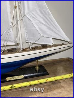 Endeavour America's Cup J Class Yacht Wood Model Ship Kit Boat Sailboat 27