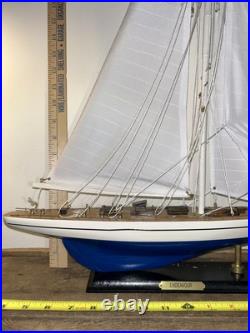Endeavour America's Cup J Class Yacht Wood Model Ship Kit Boat Sailboat 27