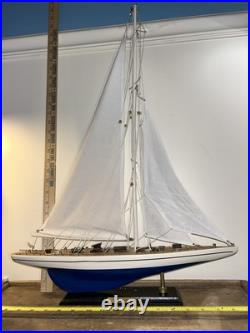 Endeavour America's Cup J Class Yacht Wood Model Ship Kit Boat Sailboat 27