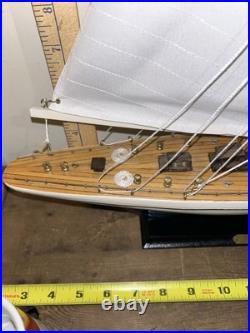 Endeavour America's Cup J Class Yacht Wood Model Ship Kit Boat Sailboat 27