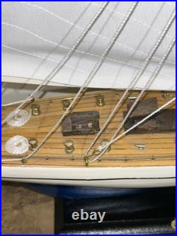 Endeavour America's Cup J Class Yacht Wood Model Ship Kit Boat Sailboat 27