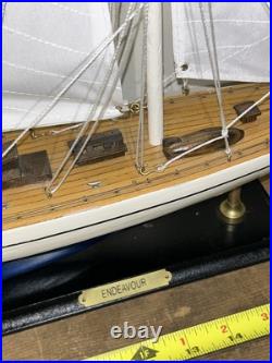 Endeavour America's Cup J Class Yacht Wood Model Ship Kit Boat Sailboat 27