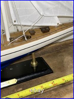 Endeavour America's Cup J Class Yacht Wood Model Ship Kit Boat Sailboat 27