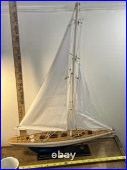 Endeavour America's Cup J Class Yacht Wood Model Ship Kit Boat Sailboat 27
