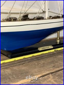 Endeavour America's Cup J Class Yacht Wood Model Ship Kit Boat Sailboat 27
