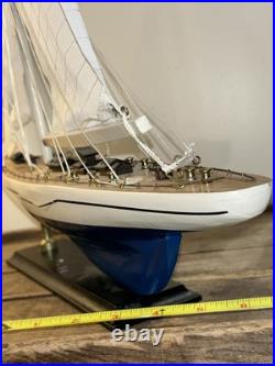 Endeavour America's Cup J Class Yacht Wood Model Ship Kit Boat Sailboat 27