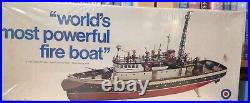 Entex 182 Worlds Most Powerful Fire Boat Model Ship Kit No. 8477, Sealed Parts