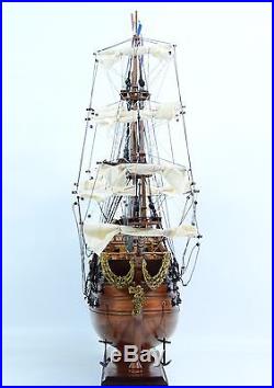 French La Furieux Wooden Tall Ship Model 36